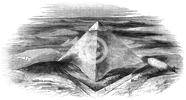 General View of the Pyramids of Jizeh, 1844. Creator: Unknown.
