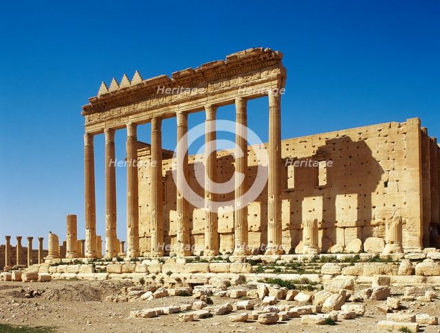 General view of the Roman Temple of Bel (Baal), supreme god of the Palmyrians, Palmyra, Syria, 2008. Creator: LTL.