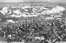 General view of the Siege of Sebastopol: Grand Charge of the British Cavalry and Defeat..., 1854. Creator: Unknown