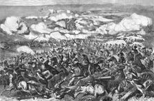 General view of the Siege of Sebastopol: Grand Charge of the British Cavalry and Defeat..., 1854. Creator: Unknown