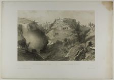 General View of Tivoli, plate seventeen from Italie Monumentale et Pittoresque, c. 1848. Creators: Eugene Ciceri, Nicolas-Marie-Joseph Chapuy