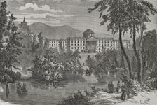 General view of Wilhelmshöhe Palace, at the Prussian city of Kassel, 1870. Creator: Tomás Carlos Capuz