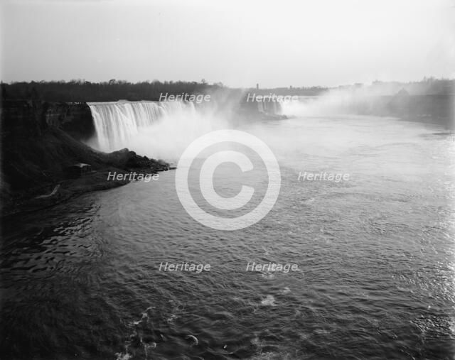 General view from International (Upper Steel Arch) Bridge, Niagara Falls, NY, between 1900 and 1915. Creator: Unknown.