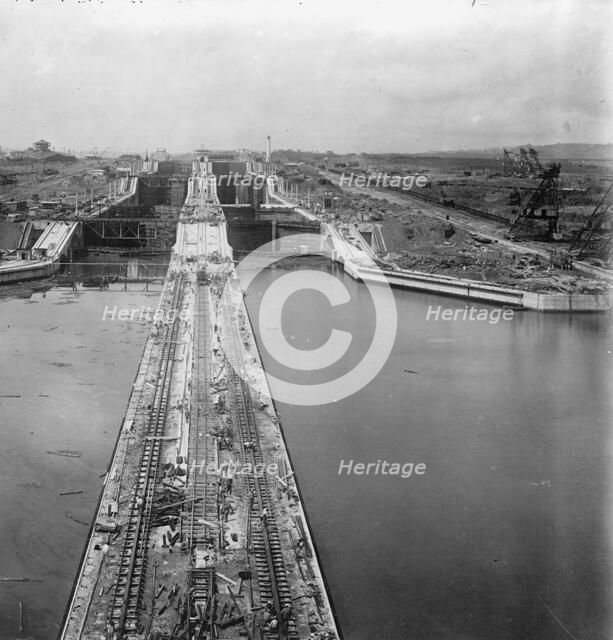 General view from temporary tower on north end of approach wall looking south..., July 18, 1913. Creator: Harris & Ewing.