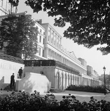 General view from the south-west along Carlton House Terrace, Westminster, London, early 1960s. Creator: John Gay