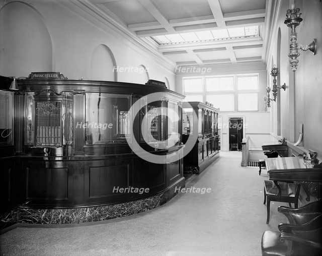 General view looking towards rear, 34th St. National Bank, New York City, between 1900 and 1910. Creator: Unknown.