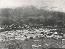 General view showing Table Mountain wreathed in vapour, Cape Town, South Africa, 1895. Creator: Unknown