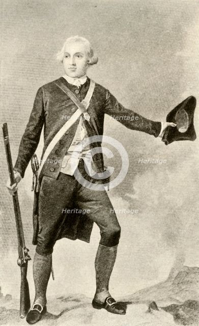 'General Warren, in the dress of a minute-man', c1760, (1937). Creator: Unknown.