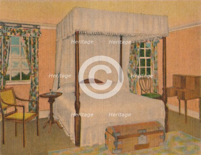'General Washington's Bedroom', 1946. Artist: Unknown.