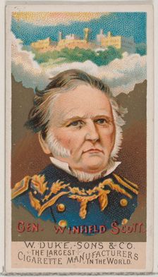 General Winfield Scott, from the series Great Americans (N76) for Duke brand cigarettes, 1888., 1888 Creator: Unknown