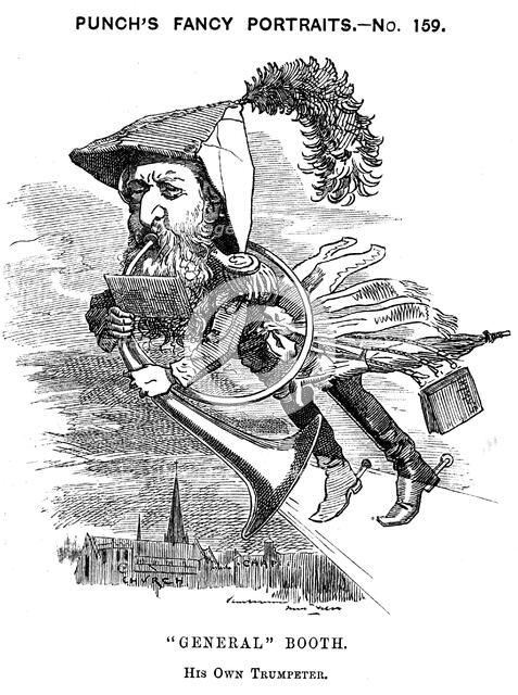 'General' William Booth, evangelical social worker and founder of the Salvation Army, 1883. Artist: Edward Linley Sambourne