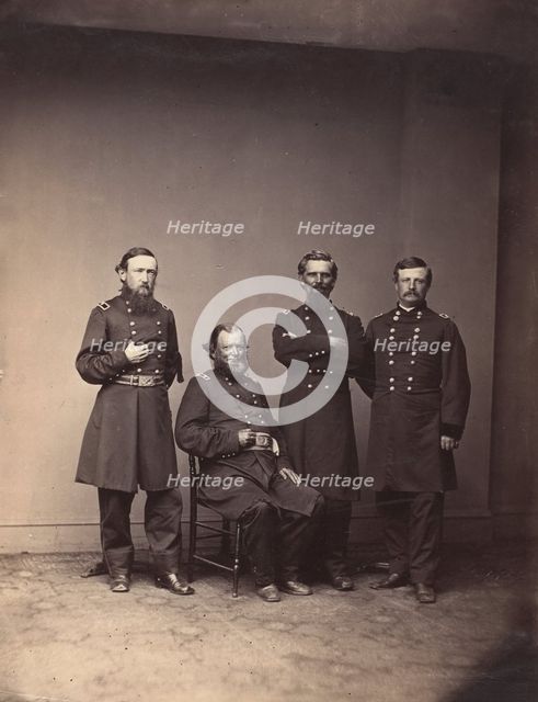 General William Ward and Staff, ca. 1861. Creator: Mathew Brady.