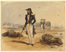 General with Troops in Background, n.d. Creator: Auguste Raffet