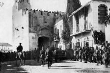 General Allenby entering through the Jaffa Gate into Jerusalem, 1917. Creator: Unknown