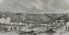 General attack by the Austro-Hungarian army, Bosnian uprising, Sarajevo, 19 August 1878. Creator: Eugenio Vela