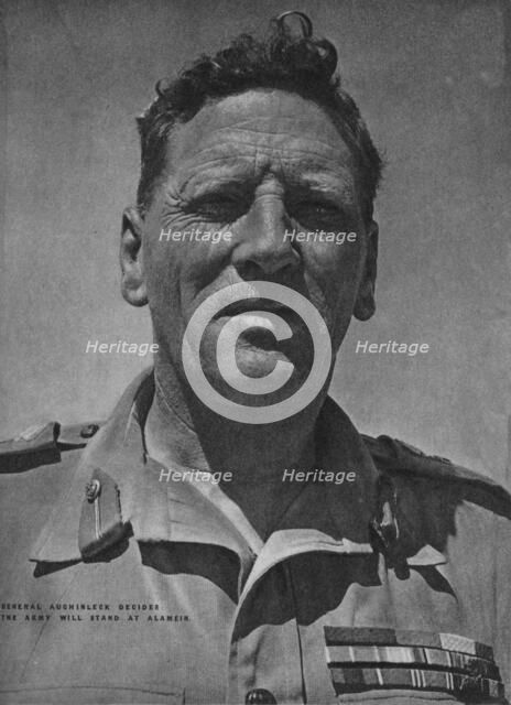 'General Auchinleck decided the army will stand at Alamein', 1942 (1944). Artist: Unknown.
