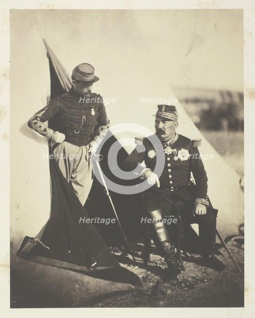 General Bosquet and Captain Dampière, 1855. Creator: Roger Fenton.