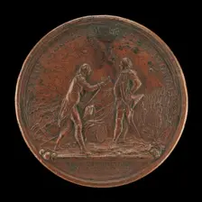 General Burgoyne Surrenders His Sword to General Gates at Saratoga [reverse], 1787. Creator: Nicolas-Marie Gatteaux