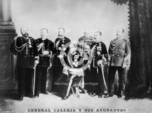 General Calleja and his Staff, c1910. Artist: Unknown