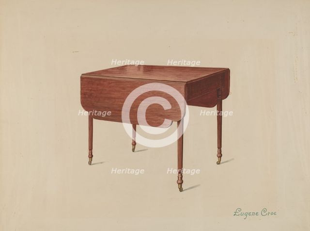 General Cass Table, c. 1936. Creator: Eugene Croe.