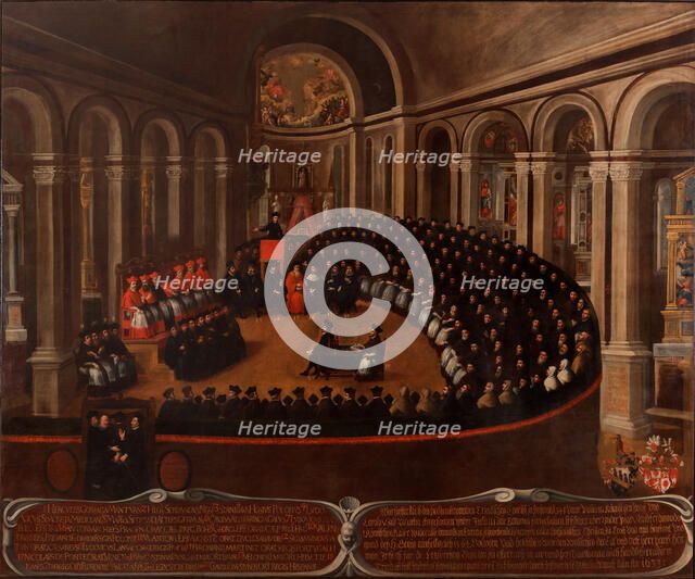 General congregation of the Council of Trent in the Church of Santa Maria Maggiore, 1633. Creator: Naurizio, Elia (1589-1657).