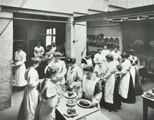 General cookery class, National Training School of Cookery, London, 1907