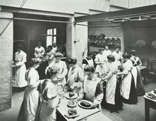 General cookery class, National Training School of Cookery, London, 1907