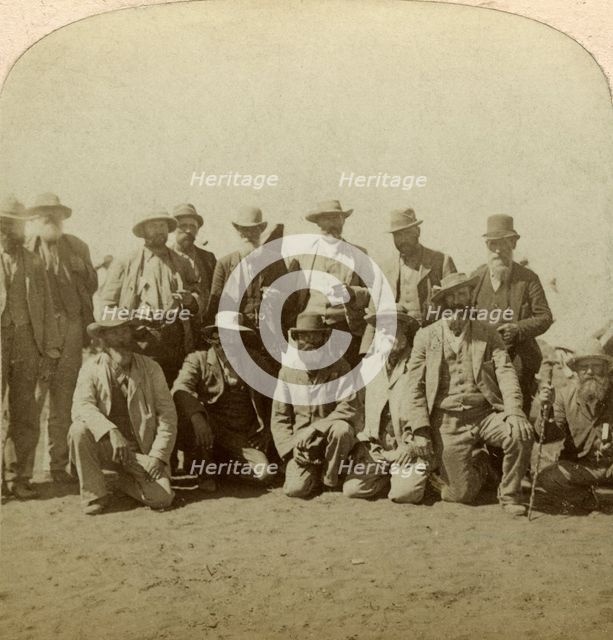 General Cronje's principal commanders after surrendering, South Africa, Boer War, 1900.Artist: Underwood & Underwood