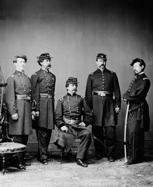 General Daniel Edgar Sickles & staff, between 1855 and 1865. Creator: Unknown