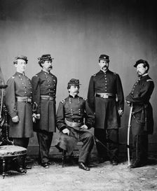 General Daniel Edgar Sickles & staff, between 1855 and 1865. Creator: Unknown