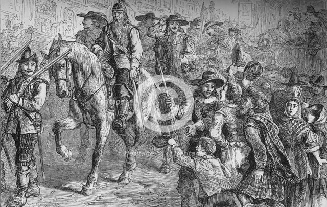 'General Dalzell Entering Edinburgh', July 1666, (c1880). Artist: Unknown.