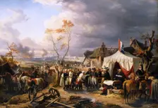 General De la Morlière Receiving The Surrender Of Antwerp 29th November 1792. Artist: Philippoteaux, Henri Félix Emmanuel (1815-1884)