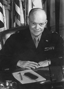 General Dwight D Eisenhower, American soldier and politician. Creator: Unknown