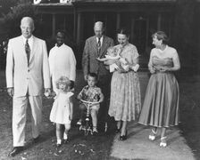 General Eisenhower and his family, Fort Sheridan, Illinois, USA, 14th July 1952