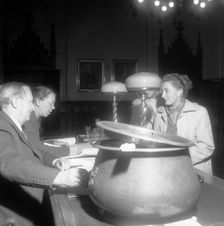 General election to the Swedish Parliament, City Hall, Landskrona, Sweden, 1942. Creator: Unknown