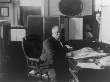 General Fitzhugh Lee, three-quarter length portrait, seated at desk..., between 1890 and 1905. Creator: Frances Benjamin Johnston