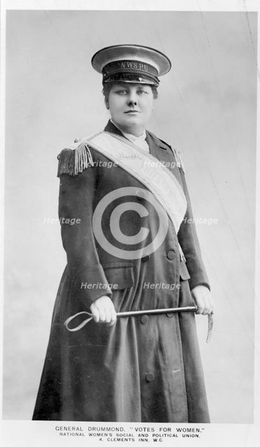 'General' Flora Drummond, 1907. Creator: Unknown.