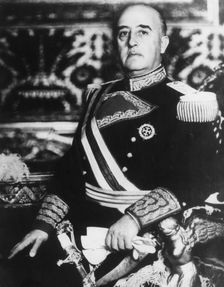 General Franco (1892-1975), Spanish soldier and politician, El Pardo Palace, Madrid, Spain, c1950s. Creator: Unknown