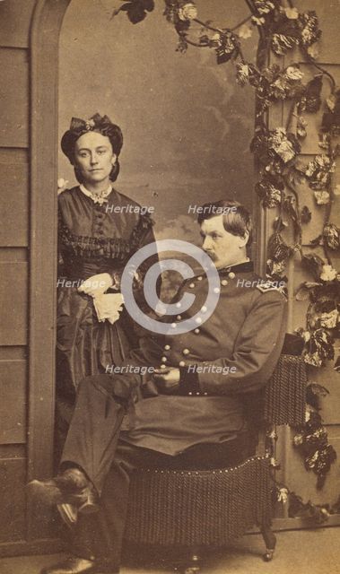 General George Brinton McClellan and his wife, 1862. Creator: Charles De Forest Fredricks.