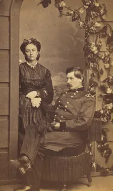 General George Brinton McClellan and his wife, 1862. Creator: Charles De Forest Fredricks