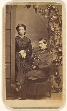 General George Brinton McClellan and his wife, 1862. Creator: Charles De Forest Fredricks