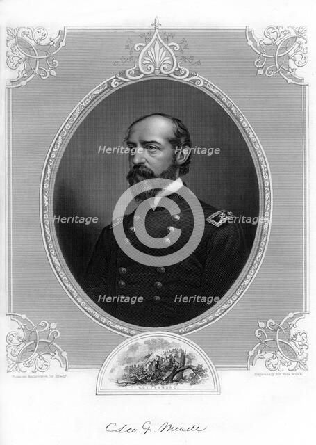 General George Meade, US Army officer and civil engineer, 1862-1867.Artist: Brady