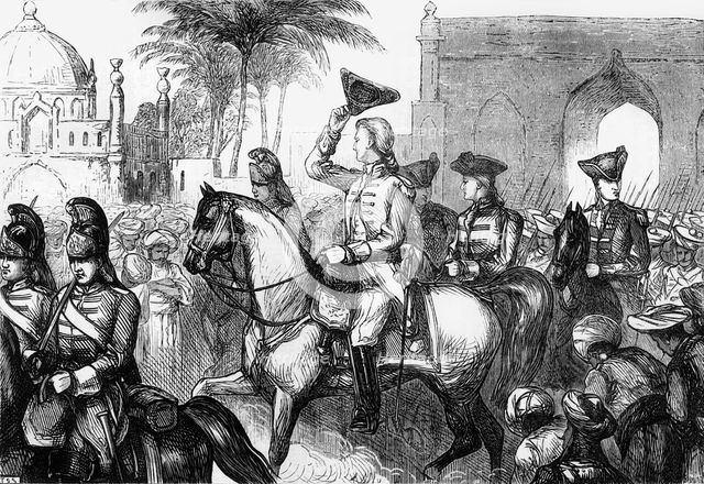 'General Goddard Entering Surat', c1891. Creator: James Grant.