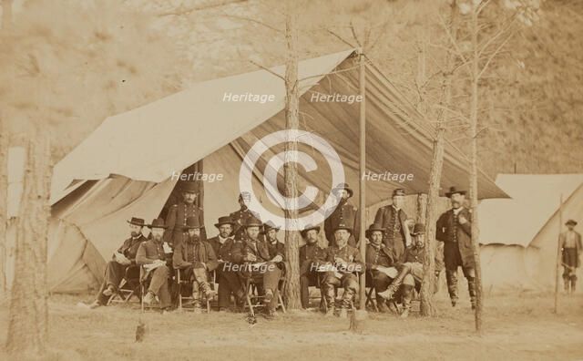 General Grant and Staff, between 1860 and 1865. Creator: Mathew Brady.
