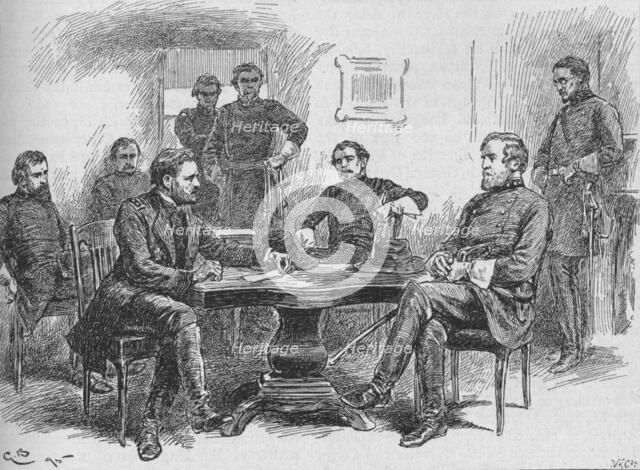 'General Grant Reading The Terms of Surrender', 1895, (1902). Artist: Gordon Frederick Browne.