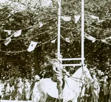 General Henri Gouraud at a victory parade, c1918