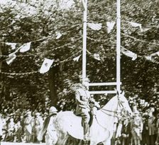General Henri Gouraud at a victory parade, c1918