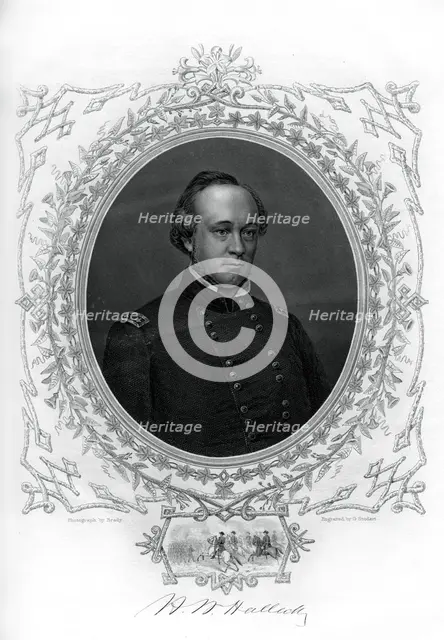 General Henry Wager Halleck, senior Union Army commander, 1862-1867.Artist: G Stodart