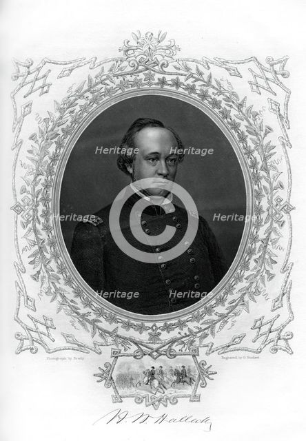 General Henry Wager Halleck, senior Union Army commander, 1862-1867.Artist: G Stodart