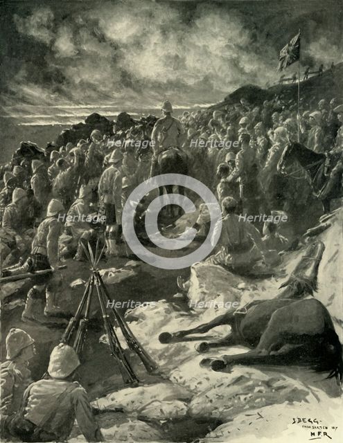 'General Ian Hamilton Thanking the Gordons for their Attack at the Battle of Doornkop', 1901. Creator: Samuel Begg.